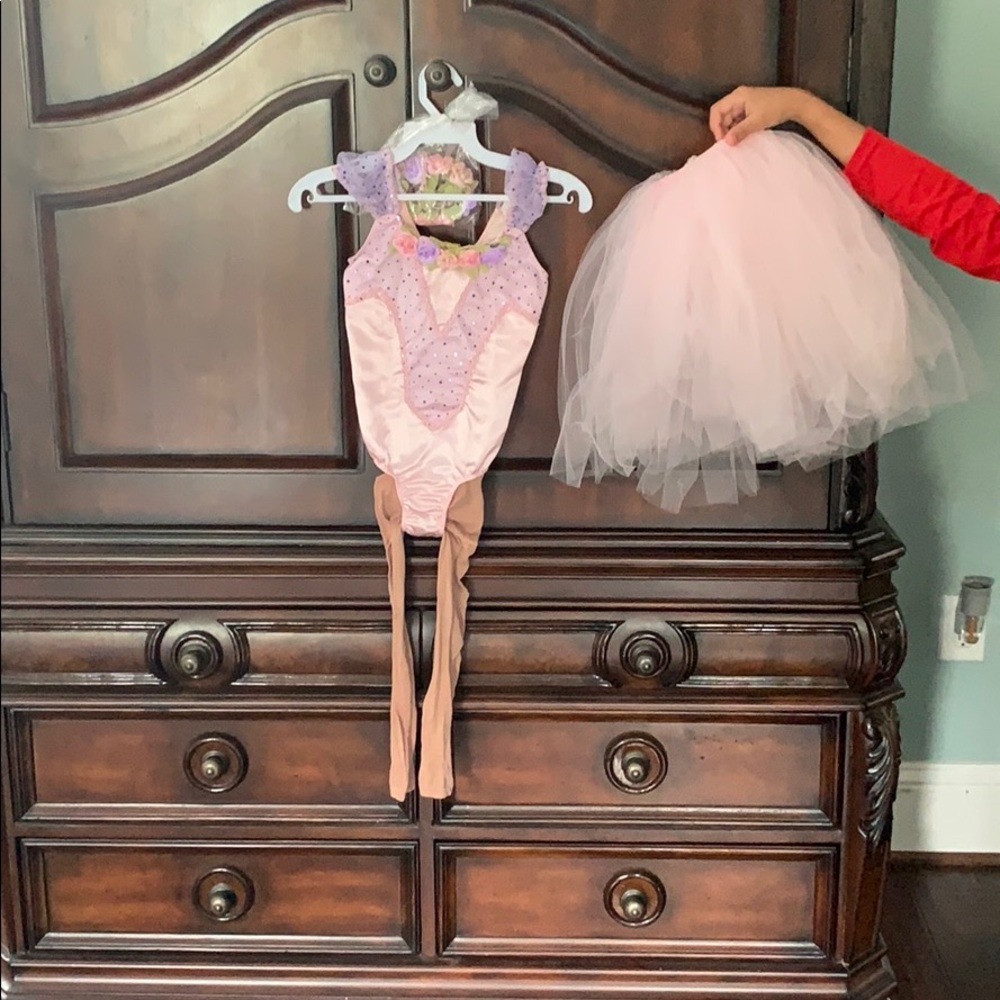 Little girl dance ballerina costume
